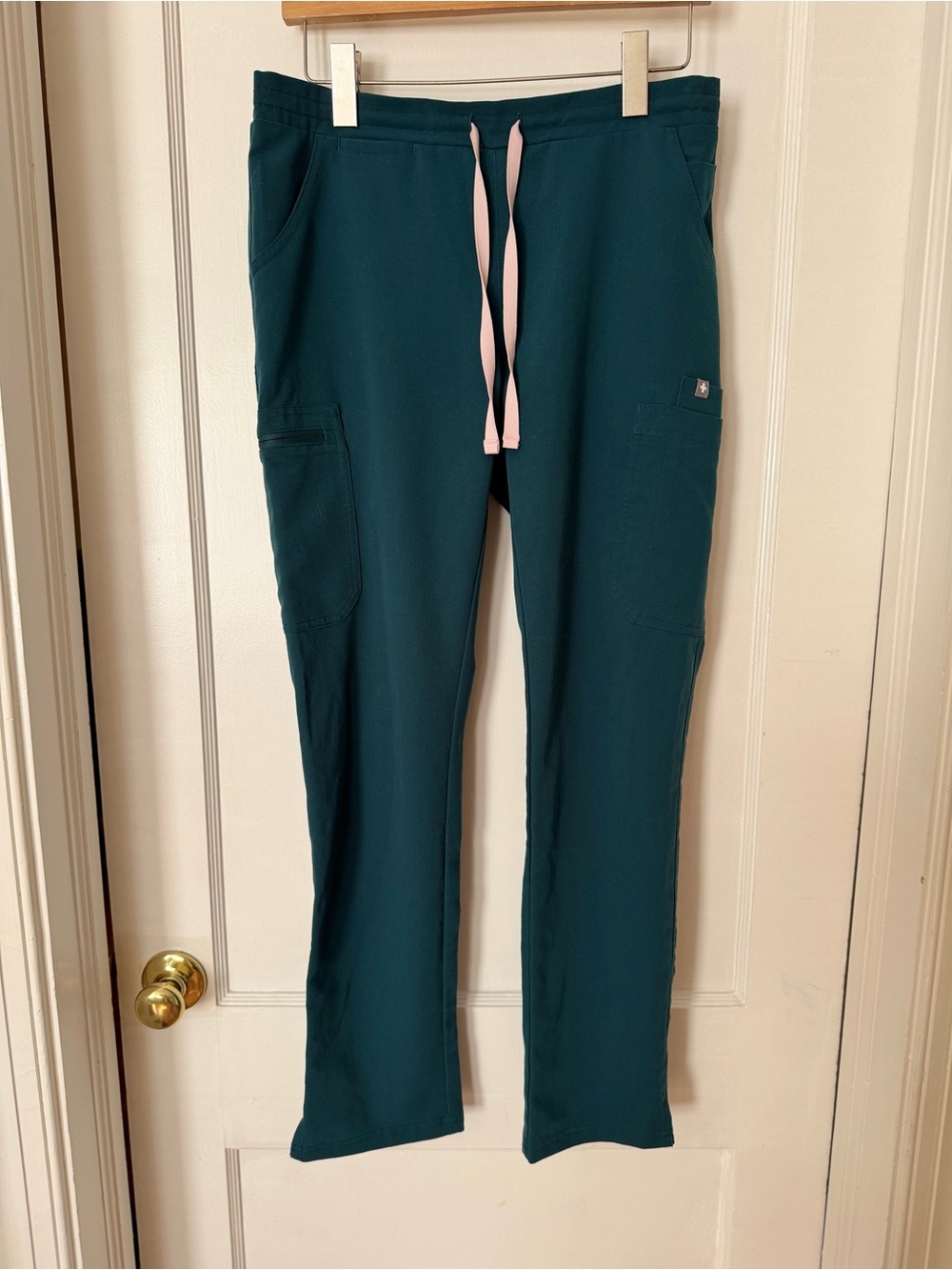 Figs yola skinny scrub pants Caribbean blue